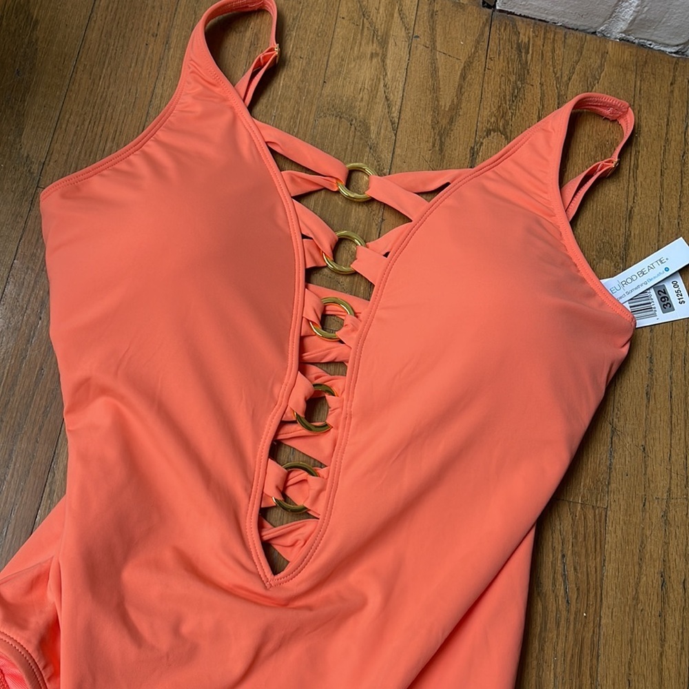 ONE PIECE 14 | Orange Pink Vibrant Coral Swimsuit 14 | Sexy swimsuit 14